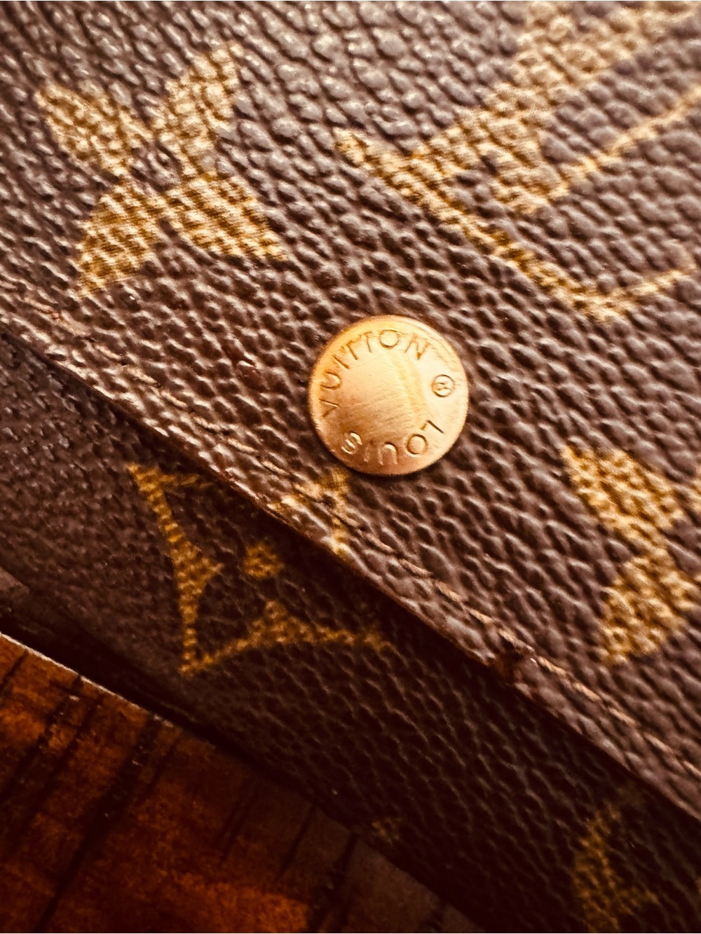Louis Vuitton Monogram Porte Monnaie Plat Coin Purse Wallet vintage - Picture 7 of 17
